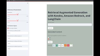 A Demo of Retrieval Augmented Generation with Amazon Kendra, Bedrock, Titan LLM , and Confluence.