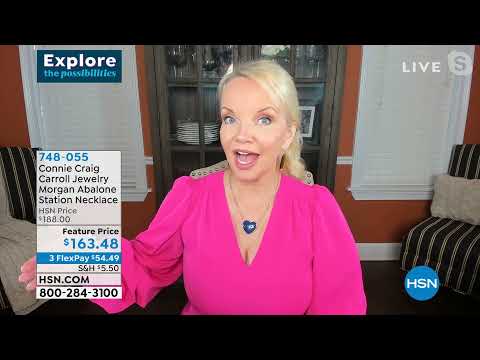 Connie Craig Carroll Jewelry Morgan 181/2" Abalone Stati...