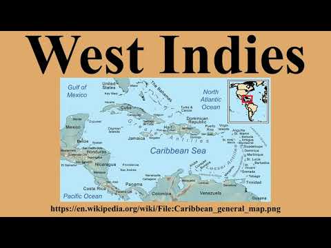 Geography map of Caribbean countries.