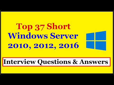 Top 37 Microsoft windows server interview questions and answers| Desktop Support Engineer Level 1