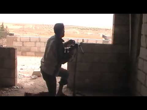 التصدي لقوات النظام على الطريق الحربي في بلدة المتاعية في ريف درعا من قبل كتيبة الشهيد أحمد الخلف