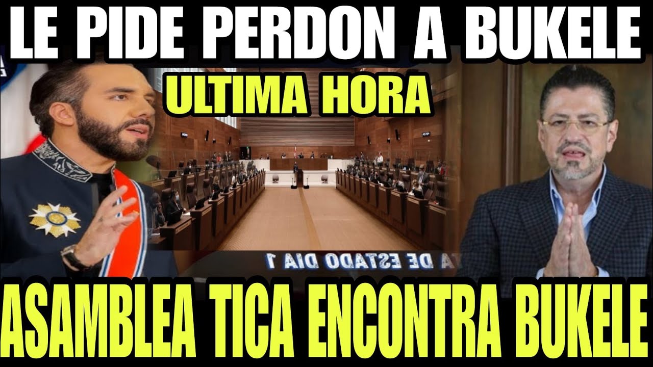 LE PIDIERON PERD0N A NAYIB BUKELE TODO EL  PUEBLO DE COSTA RICA POR DECLARACIONES DE OPOSICION