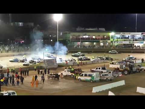 World record demolition derby, Murray bridge, south Australia. 13/4/2019