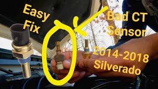 Coolant temperature sensor replacement for 2014-2018 Silverado 1500