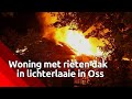 Villa met rieten kap verwoest door vlammenzee in Oss