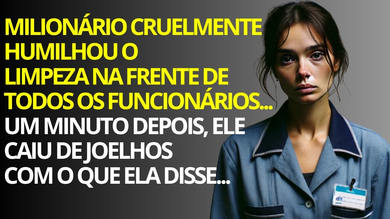 MILIONÁRIO HUMILHOU CRUELMENTE A FAXINEIRA... UM MINUTO DEPOIS, ELE CAIU DE JOELHOS...