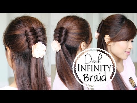 Semirecogido con trenza holandesa para graduación