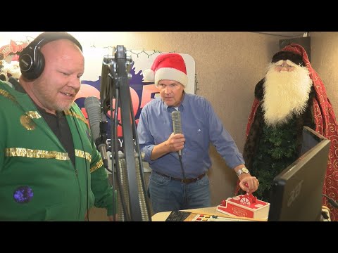 KG95 flips on the Christmas music