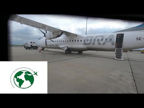 20 Minuten Flug! Austrian durchgeführt von Braathens Regional Airways ATR 72 Business Class VIE-GRZ