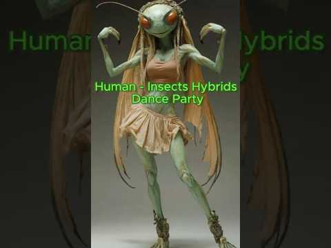 Human-Insect Hybrids Dance Party (Ai Video) #shorts #ai