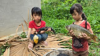 The poor girl lives as a wanderer, catching fish to sell for a living with her dog