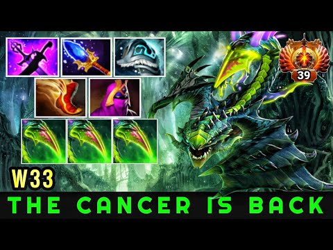 W33 [Viper] Cancer is Back Insane Magic Build WTF Plays 7.22 Dota 2