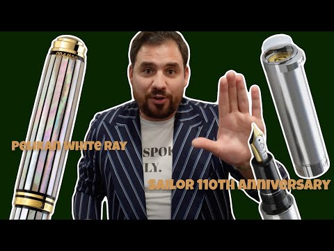 Pelikan White Ray, Sailor 110th Anniversary Kurogane, Shirogane and Wabi-Sabi