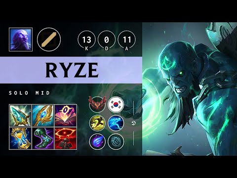 Ryze Mid vs Diana - KR Grandmaster Patch 25.07