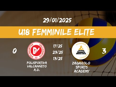 U18 FEM. ELITE  POLISPORTIVA VALCANNETO - ZAGAROLO SPORTS ACADEMY 0-3 manca 3 set