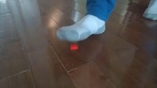 when you step on a lego piece