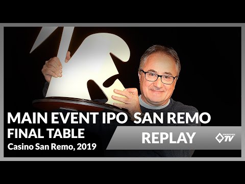 SPTV Replay: Main Event IPO SanRemo |📺 TV Final Table|