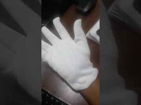 Vardhkamal industries white plain cotton gloves
