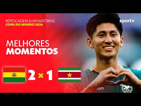 Gols e lances de Bolívia x Suriname