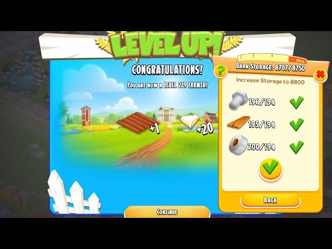 Hay Day Gameplay | New Level 219 & New Barn Storage 8800 ❤️