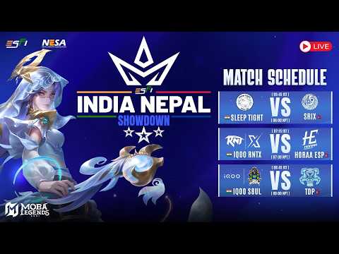 🔴 INDIA  vs NEPAL  SHOWDOWN | ESFI x NESA | MOBA Legends 5v5 | Day 3