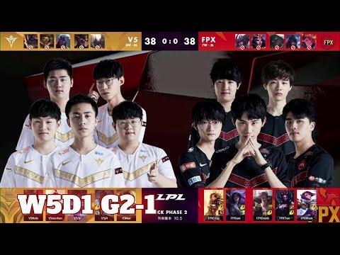 V5 vs FPX - Game 1 | Week 5 Day 1 LPL Spring 2020 | Victory Five vs FunPlus Phoenix G1