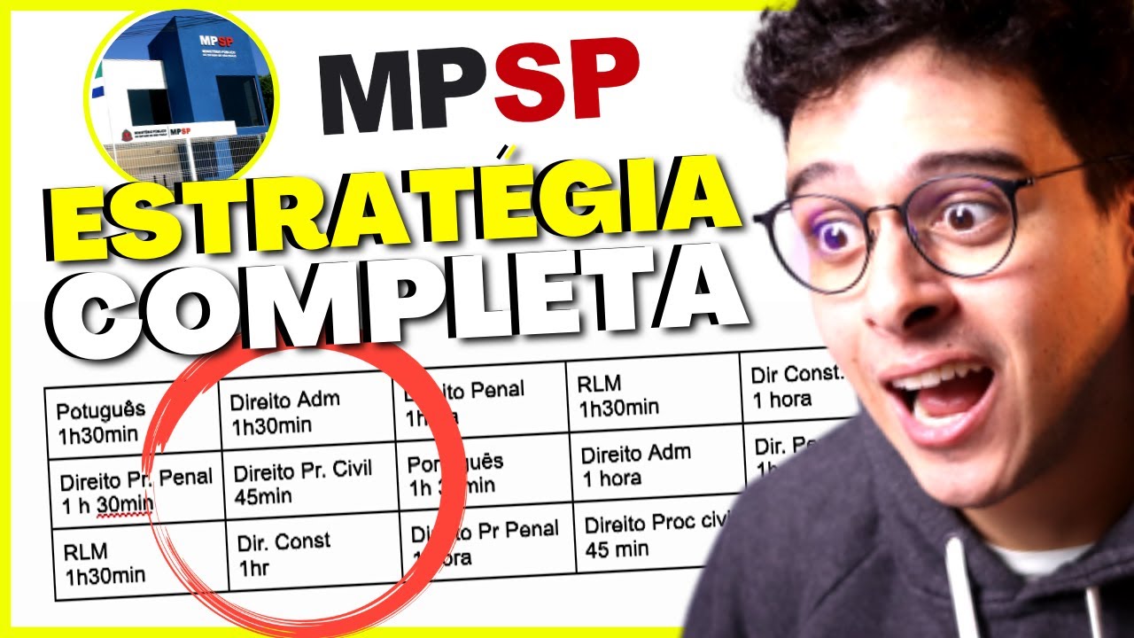 Concurso MPSP 2022 - Oficial de Promotoria | PASSO A PASSO de COMO ESTUDAR