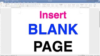 How to Add Another New Blank Page in Word - [ SOLVED ]