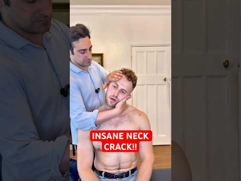 EXTREMELY LOUD AND SATISFYING NECK CRACK! #asmr #satisfying #osteopath #chiropractic