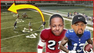 CRAZIEST No Look Pass Ever! Odell Beckham Jr vs Deion Sanders! - User Skills Challenge