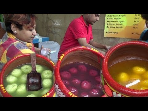 Flavours Rasgolla (Watermelon,Strawberry) Selling at Ahare Bangla Food Festival |Kolkata Street Food Video