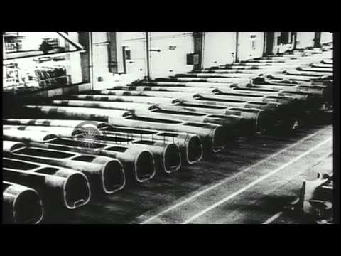 Manufacturing of Stuka, a two-seat German ground-attack aircraft of World War II,...HD Stock Footage