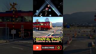 踏切動画 102 #shorts【踏切ダンス】「ふみきりdeダンス」　Japanese railroad crossing animation.