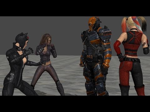 Deathstroke vs Catwoman, Talia & Harley Quinn