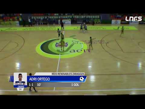 Gol Adrián Ortego (1-1) Jaén Paraíso Interior - Ríos Renovables Zaragoza, J6, 1Div