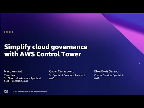 AWS Summit Brussels 2022 - Simplify cloud governance with AWS Control Tower | AWS Events