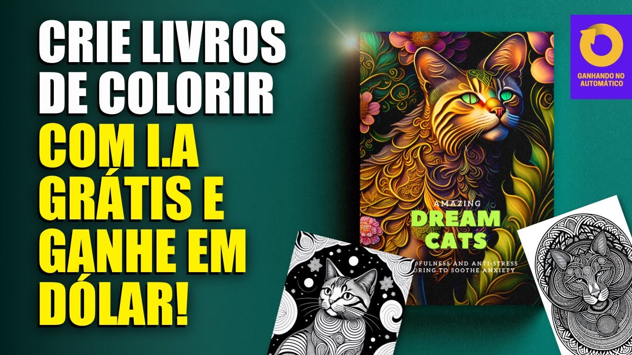 Ganhe em dólar com Livros de colorir feitos por I A grátis