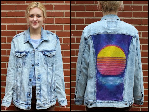 painted denim jacket men