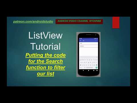 ListView Tutorial   Search Filter Code   Advanced Topics