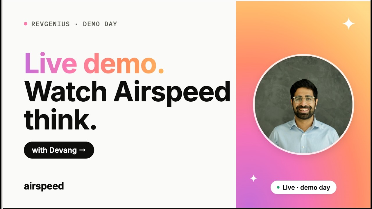 RevGenius Demo Day: Watch Airspeed Think