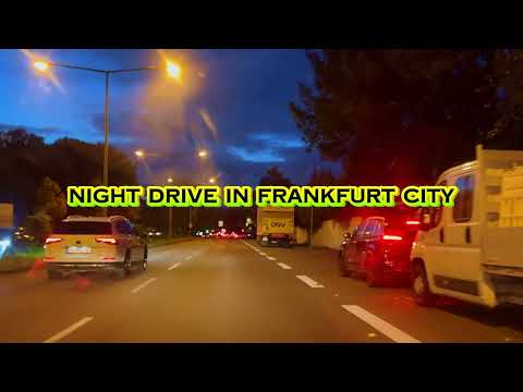 City Lights and Calm Roads – Night Drive in Frankfurt, Germany 🌃🛣️🚘