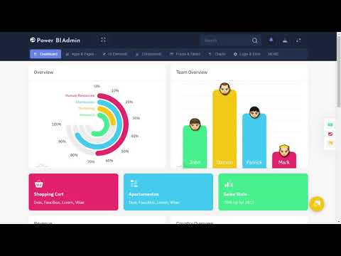 Power BI Dashboard Bootstrap Admin Template with LTR  Light Theme