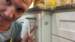 How to safely remove 3M adhesive tape from kitchen cabinets without removing paint -from child locks