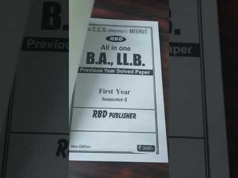 Ba llb ccs university 1st semester question paper solved stu...