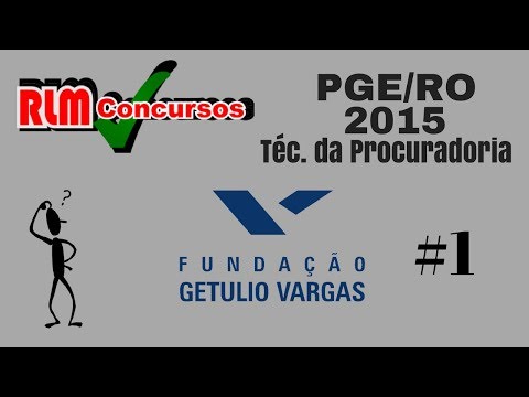Prova PGE RO FGV 2015 #1 - REGRA DE TRÊS - ÁLGEBRA