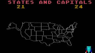 Atari 800 Game: States and Capitals (1980 Atari)