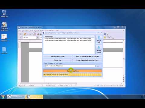 OpenOffice Writer Import Multiple ODT Files Software