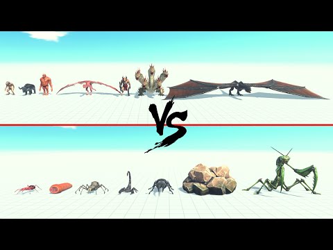 Fantasy Faction Vs Giant Invertebrates Faction ARBS | Animal Revolt Battle Simulator