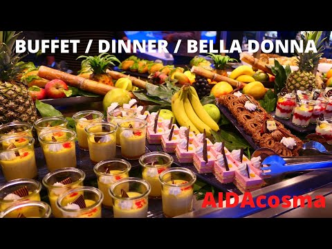 AIDAcosma Buffet -  BELLA DONNA Restaurant Tour -  BUFFET - DINNER - LUNCH