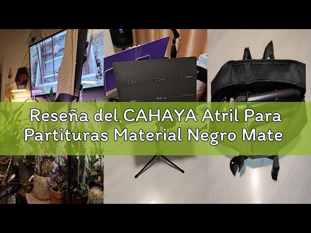 Vídeo relacionado con CAHAYA Atril para Partituras Material Negro Mate No Se Raya Fácilmente Doble Uso Metal Portátil Robusto Altura Ajustable CY0317